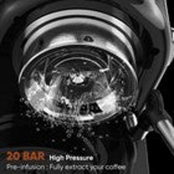 20 Bar Professional Espresso Coffee Machine with Milk Frother - Picture 6 of 7